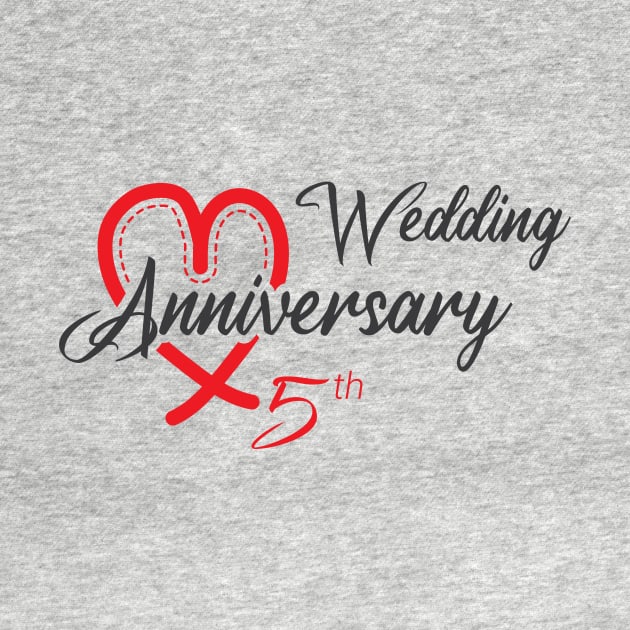 Funny Gift 5 years Wedding Marriage - 5th Wedding Anniversary by artfarissi